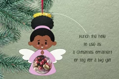 Black Angel Girl | Christmas Candy Dome | Christmas Ornament Product Image 3