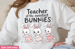 Retro Teacher Easter Sublimation Bundle PNG Product Image 5