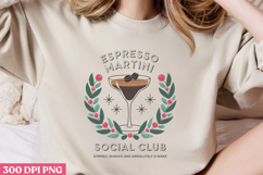 Espresso Martini Social Club PNG, Coquette Bow Positive Funn Product Image 3