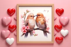 Breeds of Valentine Kissing Birds, Valentine's Day Clipart Product Image 3