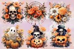 Watercolor Halloween Clipart Bundle Product Image 4