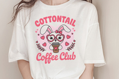 Cottontail coffee club PNG, Retro Easter Sublimation PNG Product Image 3