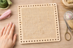 Digital file plywood embroidery basket base 12 inch square Product Image 3