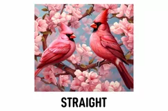 3D Cardinal Bird Tumbler Sublimation Wrap | 3D Tumbler Wrap Product Image 2