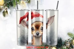 Deer Christmas Santa Tumbler Sublimation Designs Product Image 3