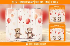 3D Bear In Snow Tumbler Wrap Designs Product Image 14