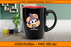 Cute Skeleton Witch Boy Sublimation Design PNG Product Image 3