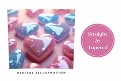 3D Love Heart Tumbler Design, Valentine's Day Sublimation Product Image 3