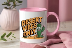 Funny Cactus With Desert Vibes Only Typography Design Product Image 2