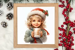 Christmas Little Girl Clipart Sublimation, Christmas PNG Product Image 3
