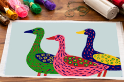 Cross stitch goose embroidery pattern digital file, geese po Product Image 3