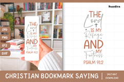 Christian Bookmark Saying SVG | The Lord Is My Refuge Product Image 1