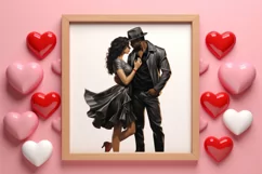 Valentines Day Black Couple Clipart, Black Couple Clipart Product Image 3
