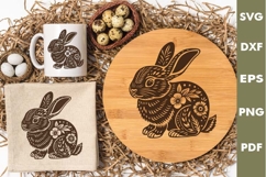 Easter Bunny engraved SVG, Rabbit Laser file, Cutting board Product Image 3