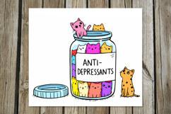 Colorful Cats | 4 Skinny tumbler sublimation designs PL Product Image 3