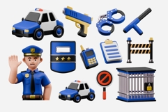 3D Male Professional Police Pack Product Image 3