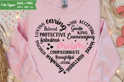 Mother Heart Shape SVG | Mother&#039;s Day Heart SVG PNG Product Image 4