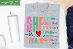 She Is Stepmom SVG | Mother Day PNG | Happy Mother&#039;s Day SVG Product Image 3