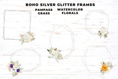 Pampass Grass Glitter Silver Frame Product Image 2