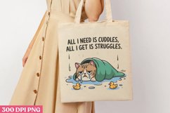 All i need is cuddles PNG, Funny Animals Sublimation PNG Product Image 3