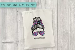 Mom life svg, Bad Moms Club, Mom Messy Bun svg,Skulls Product Image 2
