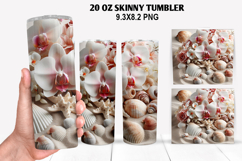 Summer Skinny Tumbler 20oz Wrap Design, Summer Tumble PNG Product Image 1