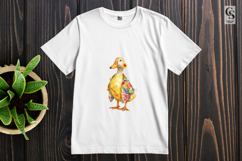 Cute Duck Watercolor Clipart Sublimation PNG Product Image 2