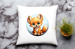 Cute Baby Fox Clipart Sublimation PNG Product Image 3
