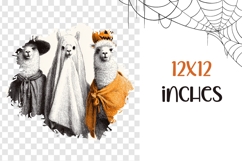 Halloween Lama PNG, Cute Halloween Animals T-Shirt Product Image 3
