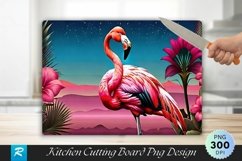 Flamingo Cutting Board Sublimation Design Product Image 1