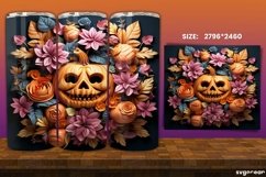 Spooky Pumpkins Halloween Tumbler Wrap | 20 Oz | Sublimation Product Image 4