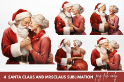 Santa Claus And Mrs Claus Sublimation Clipart Product Image 1