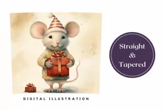 Christmas Tumbler Sublimation, Watercolor Mouse Tumbler Wrap Product Image 3
