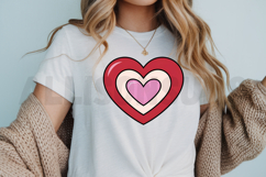 Colorful Retro Heart Illustration With Nested Design And Product Image 3
