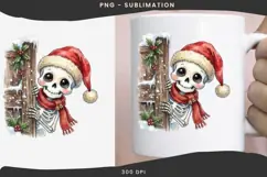 Christmas peeking character png design for T-shirts Product Image 3