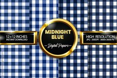 Midnight Blue Gingham Digital Papers 04 Variations Product Image 1