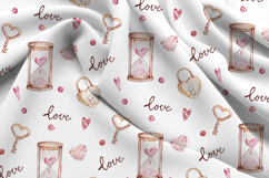 Romantic Seamless Pattern, Valentines Digital Paper Product Image 3