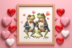 Valentines Day Animal Couple Clipart, Valentine Couple Product Image 3