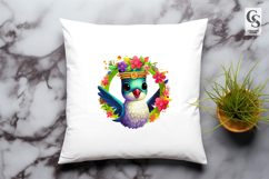 Tropical Hummingbird Flower Clipart Sublimation PNG Product Image 3