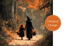 Halloween Witches Tumbler, Fall Tumbler Design Product Image 3