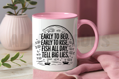 Fishing Quote Graphic Early To Bed Early To Rise Vector Product Image 3