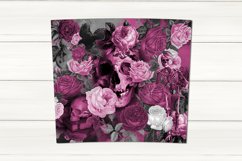 Gothic skull floral | Straight &amp; Tapered Skinny tumbler, PNG Product Image 2