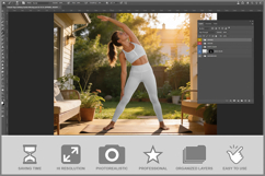 Yoga Clothing Garden Mockup Product Image 2