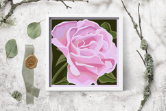3D Rose / Rose SVG 3D Layer / Rose PaperCut Product Image 3