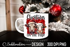 Christmas On The Farm Sublimation Design - Christmas Heifer Product Image 2