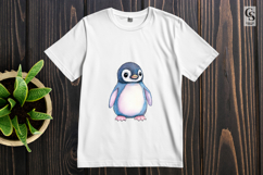 Cute Penguin Watercolor Clipart Sublimation PNG Product Image 3