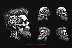 10 Bundle Dark Art Skull Machine Engine Head Gear Robot Product Image 5