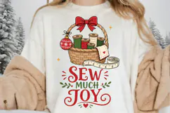 Sewing Christmas PNG, Sew Much Joy PNG, Sewing Basket Product Image 5