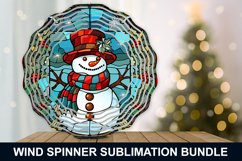 Snowman Stained Glass Wind Spinner - Snowman Wind Spinner Product Image 4