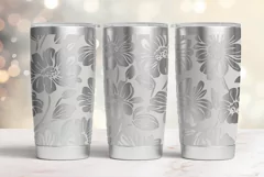 20oz Tumbler laser svg wrap| Daisy and Wildflowers pattern Product Image 3